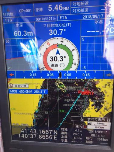 9月17日 函館までもう少し！